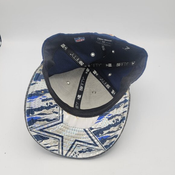 Dallas Cowboys New Era Fitted Hat Size 7 Cap - Picture 6 of 8